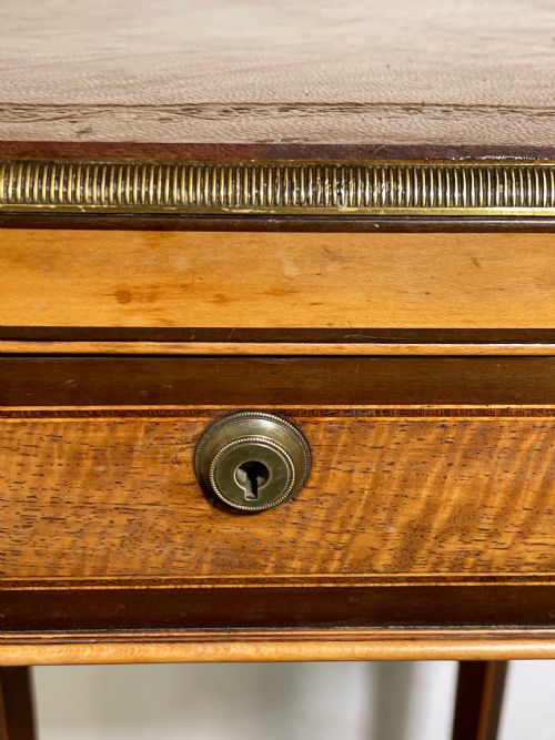 EARLY 19TH SATINWOOD INLAID WORK TABLE - ADDITIONAL PHOTO 1