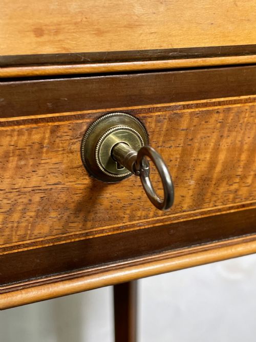 EARLY 19TH SATINWOOD INLAID WORK TABLE - ADDITIONAL PHOTO 2