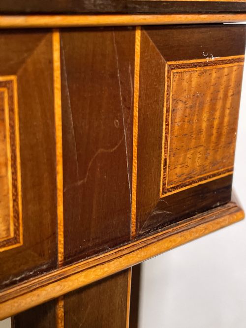 EARLY 19TH SATINWOOD INLAID WORK TABLE - ADDITIONAL PHOTO 4