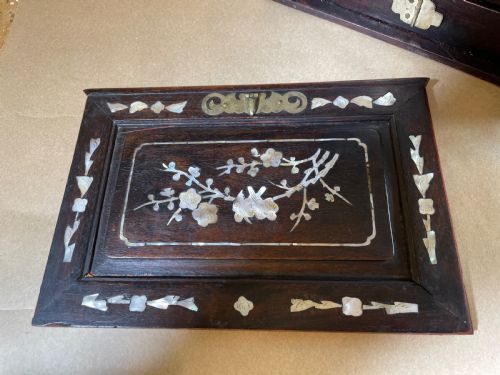 CHINESE HUALI WOOD MAHJONG SET C1900 - ADDITIONAL PHOTO 9