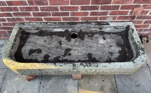 LARGE EARLY 19THC COTSWOLD STONE TROUGH - ADDITIONAL PHOTO 2