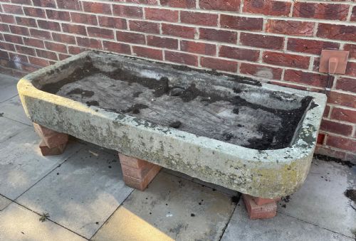 LARGE EARLY 19THC COTSWOLD STONE TROUGH - ADDITIONAL PHOTO 5