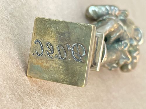 ANTIQUE BRONZE WAX DESK SEALMODELLED AS A KNIGHT - ADDITIONAL PHOTO 5