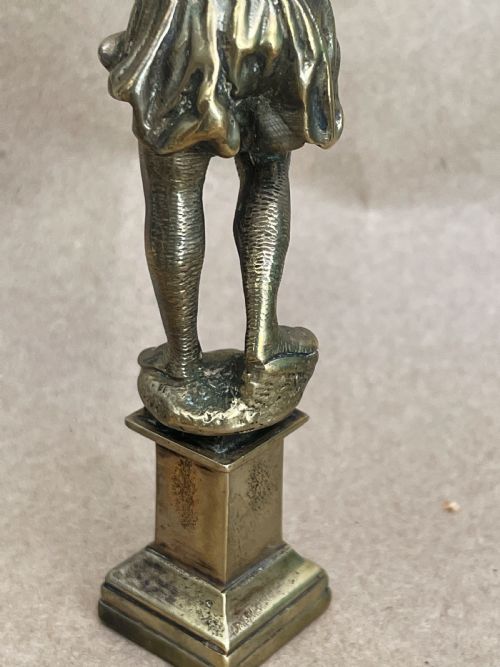 ANTIQUE BRONZE WAX DESK SEALMODELLED AS A KNIGHT - ADDITIONAL PHOTO 8