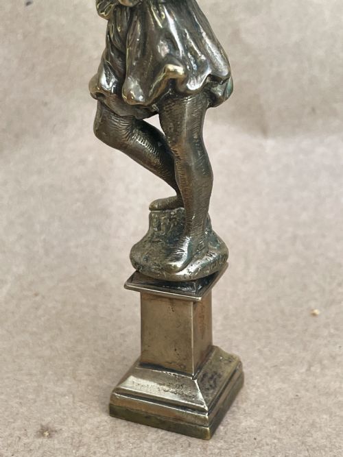 ANTIQUE BRONZE WAX DESK SEALMODELLED AS A KNIGHT - ADDITIONAL PHOTO 9