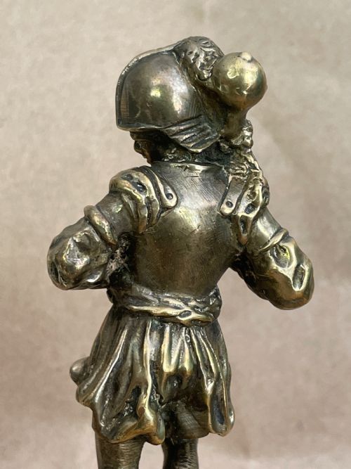 ANTIQUE BRONZE WAX DESK SEALMODELLED AS A KNIGHT - ADDITIONAL PHOTO 11