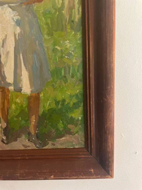 1940S FRAMED OIL ON BOARD OF A LADY GENADY KOROLEV 19131995 - ADDITIONAL PHOTO 3