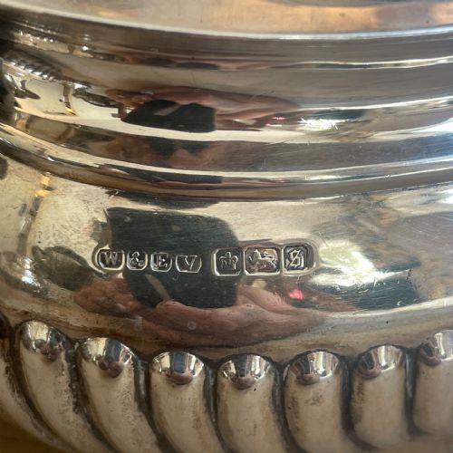 EDWARDIAN STERLING SILVER 4 PIECE TEA SET SHEFFIELD 1910 - ADDITIONAL PHOTO 9