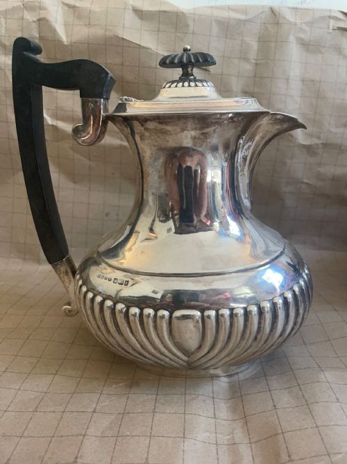 EDWARDIAN STERLING SILVER 4 PIECE TEA SET SHEFFIELD 1910 - ADDITIONAL PHOTO 6