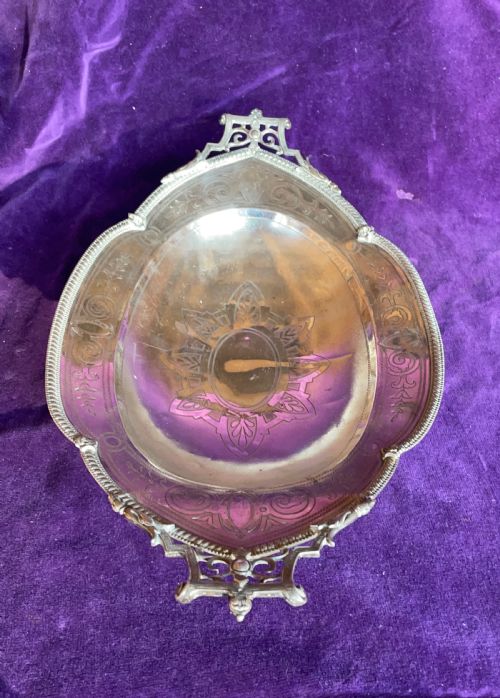 ANTIQUE AUSTRIAN SILVER DISH C1900 - ADDITIONAL PHOTO 2