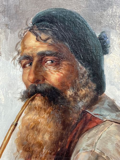 PAIR OF ANTIQUE OIL PAINTINGS BY RAFFAELLE FRIGERIO 18751948 - ADDITIONAL PHOTO 5