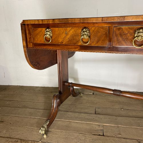 SUPERB REGENCY FLAME MAHOGANY SOFA TABLE C1810 - ADDITIONAL PHOTO 4