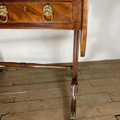 SUPERB REGENCY FLAME MAHOGANY SOFA TABLE C1810 - ADDITIONAL PHOTO 9