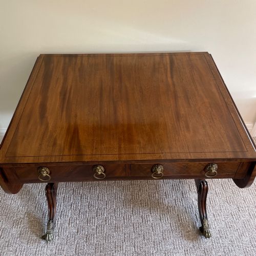 SUPERB REGENCY FLAME MAHOGANY SOFA TABLE C1810 - ADDITIONAL PHOTO 16
