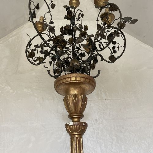 EXTREMELY TALL ITALIAN GILTWOOD CANDLABRA C1880 - ADDITIONAL PHOTO 3