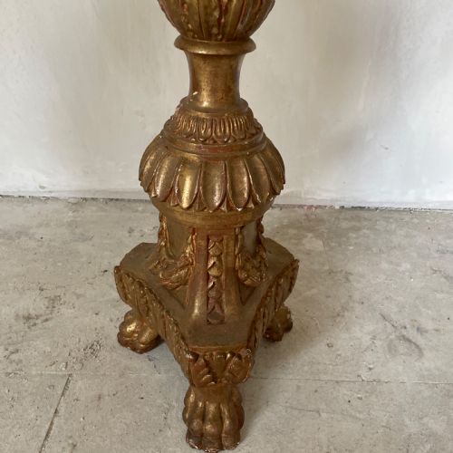 EXTREMELY TALL ITALIAN GILTWOOD CANDLABRA C1880 - ADDITIONAL PHOTO 4