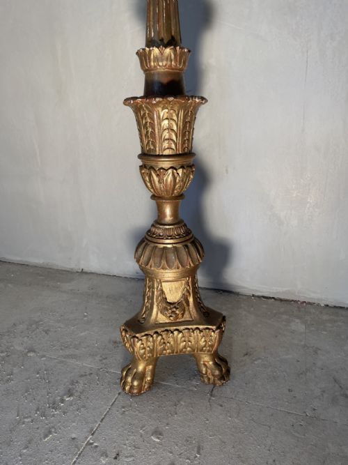 EXTREMELY TALL ITALIAN GILTWOOD CANDLABRA C1880 - ADDITIONAL PHOTO 5