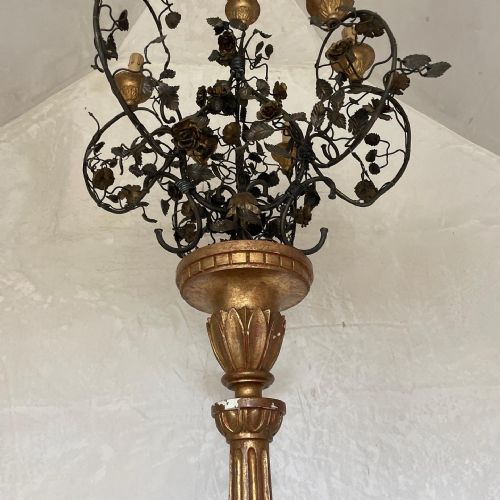 EXTREMELY TALL ITALIAN GILTWOOD CANDLABRA C1880 - ADDITIONAL PHOTO 7