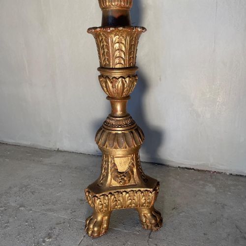 EXTREMELY TALL ITALIAN GILTWOOD CANDLABRA C1880 - ADDITIONAL PHOTO 8