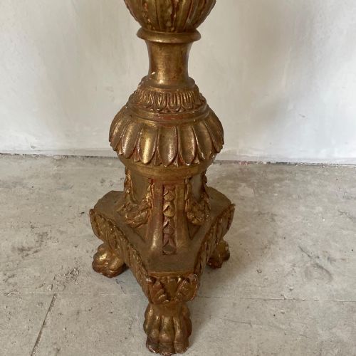 EXTREMELY TALL ITALIAN GILTWOOD CANDLABRA C1880 - ADDITIONAL PHOTO 9