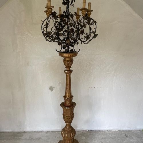 EXTREMELY TALL ITALIAN GILTWOOD CANDLABRA C1880 - ADDITIONAL PHOTO 10
