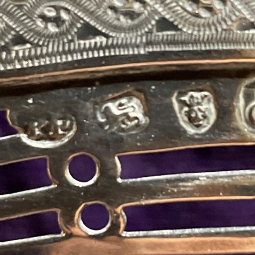 SUPERB GEORGE III PIERCED SILVER BASKET BY PHILIP FREEMAN LONDON 1779 - ADDITIONAL PHOTO 6