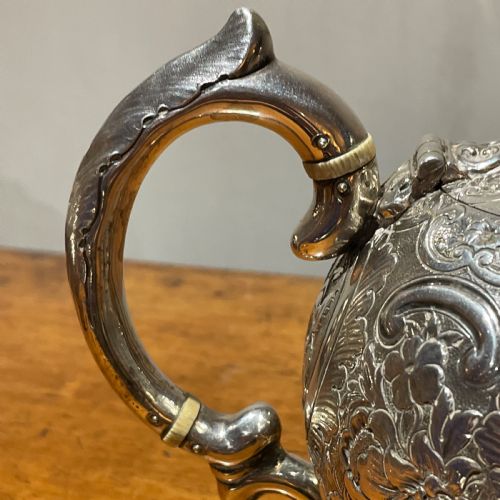 GEORGE III SILVER TEA POT LONDON 1797 WILLIAM THEOBOLDS - ADDITIONAL PHOTO 11