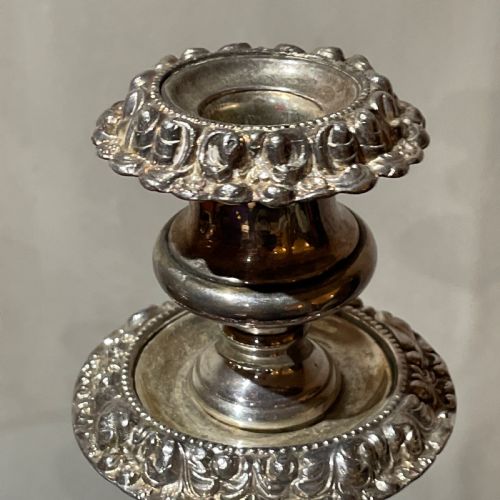 A FINE LARGE REGENCY THREE LIGHT OLD SHEFFIELD PLATE CANDELABRA - ADDITIONAL PHOTO 7