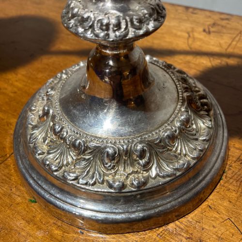 A FINE LARGE REGENCY THREE LIGHT OLD SHEFFIELD PLATE CANDELABRA - ADDITIONAL PHOTO 11