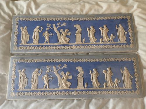 PAIR OF NEOCLASSICAL FRIEZE PLAQUES IN THE WEDGWOOD STYLE 19THC - ADDITIONAL PHOTO 6