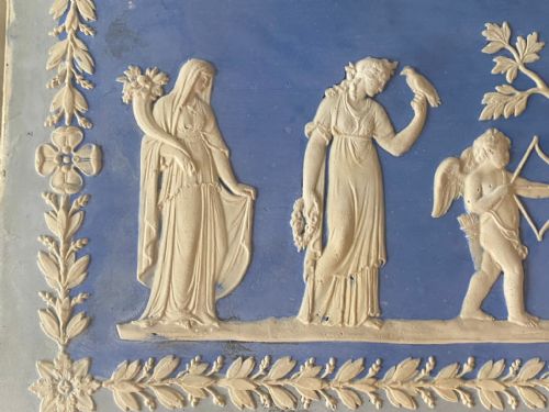 PAIR OF NEOCLASSICAL FRIEZE PLAQUES IN THE WEDGWOOD STYLE 19THC - ADDITIONAL PHOTO 4