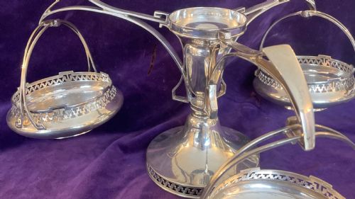 ANTIQUE STERLING SILVER CENTREPIECE WALKER HALL SHEFFIELD1923 - ADDITIONAL PHOTO 3