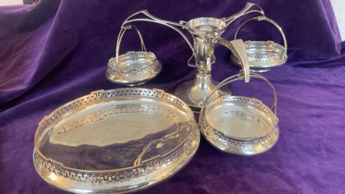 ANTIQUE STERLING SILVER CENTREPIECE WALKER HALL SHEFFIELD1923 - ADDITIONAL PHOTO 5