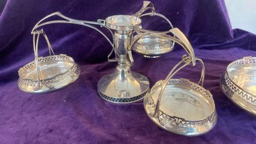 ANTIQUE STERLING SILVER CENTREPIECE WALKER HALL SHEFFIELD1923 - ADDITIONAL PHOTO 6