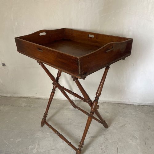 EARLY 19TH C BUTLERS TRAY ON STAND - ADDITIONAL PHOTO 9