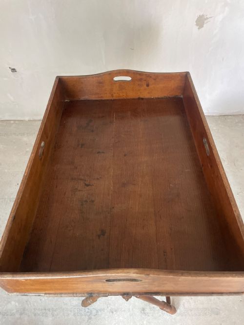 EARLY 19TH C BUTLERS TRAY ON STAND - ADDITIONAL PHOTO 3