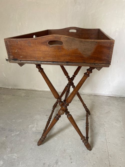 EARLY 19TH C BUTLERS TRAY ON STAND - ADDITIONAL PHOTO 7