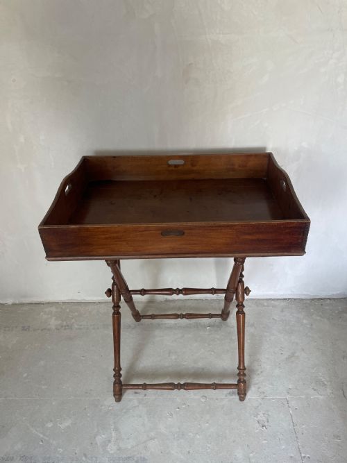 EARLY 19TH C BUTLERS TRAY ON STAND - ADDITIONAL PHOTO 8