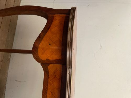 LOUIS XV STYLE PARQUETRY KIDNEY SHAPE DRESSING TABLE C1920 - ADDITIONAL PHOTO 1