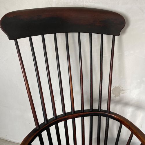 AN ELM FRUITWOOD WINDSOR CHAIR EARLY 19TH C - ADDITIONAL PHOTO 9