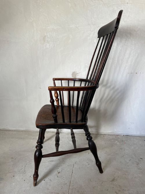 AN ELM FRUITWOOD WINDSOR CHAIR EARLY 19TH C - ADDITIONAL PHOTO 1