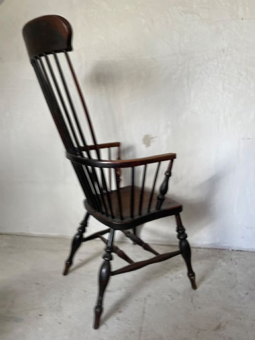 AN ELM FRUITWOOD WINDSOR CHAIR EARLY 19TH C - ADDITIONAL PHOTO 6
