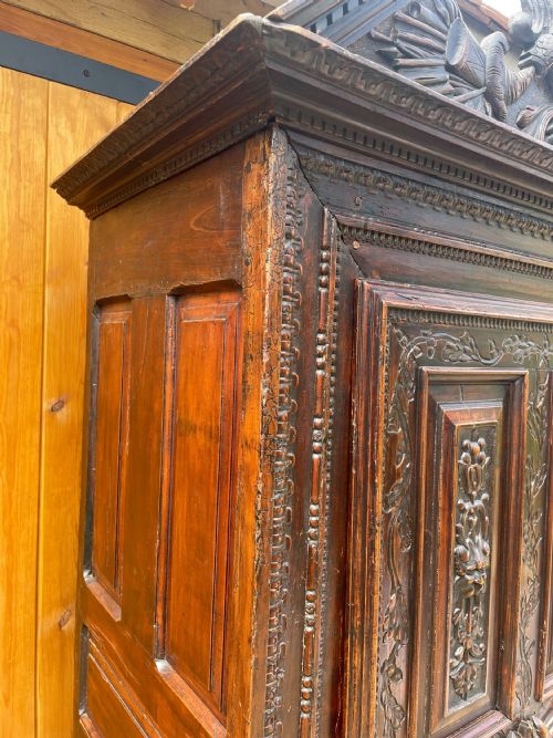 LATE 17THC FRENCH HUGUENOT FRUITWOOD ARMOIRE - ADDITIONAL PHOTO 2