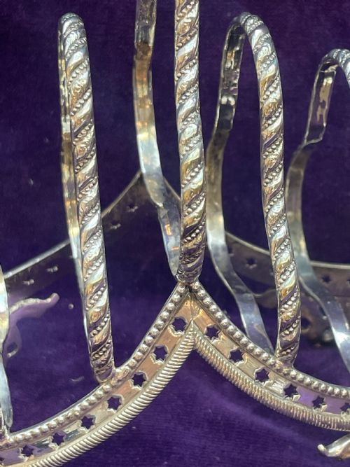 ORNATE SILVER PLATED LETTER RACK C 1880 - ADDITIONAL PHOTO 1