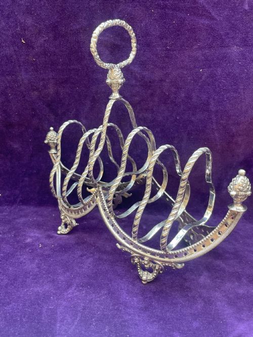 ORNATE SILVER PLATED LETTER RACK C 1880 - ADDITIONAL PHOTO 7