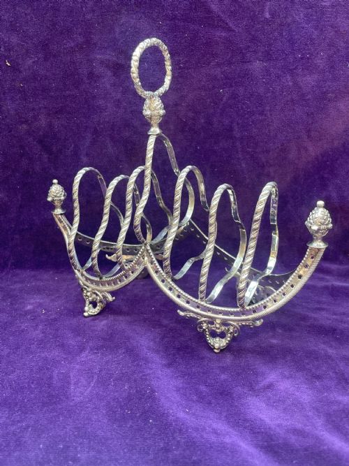 ORNATE SILVER PLATED LETTER RACK C 1880 - ADDITIONAL PHOTO 8