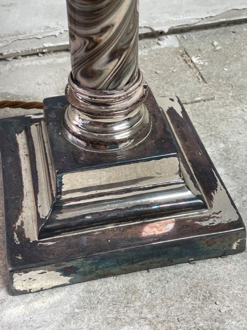 ANTIQUE CORINTHIAN COLUMN TABLE LAMP - ADDITIONAL PHOTO 4