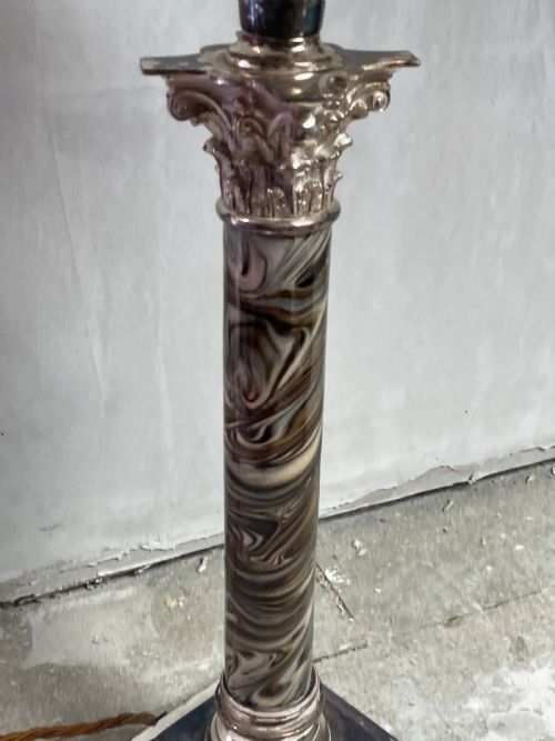 ANTIQUE CORINTHIAN COLUMN TABLE LAMP - ADDITIONAL PHOTO 5