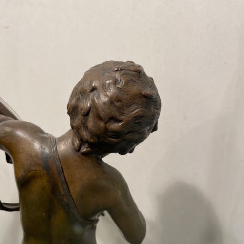 A PAIR OF FRENCH ANTIQUE BRONZE FIGURES OF MUSICIANS BY AUUSTE MOREAU - ADDITIONAL PHOTO 14