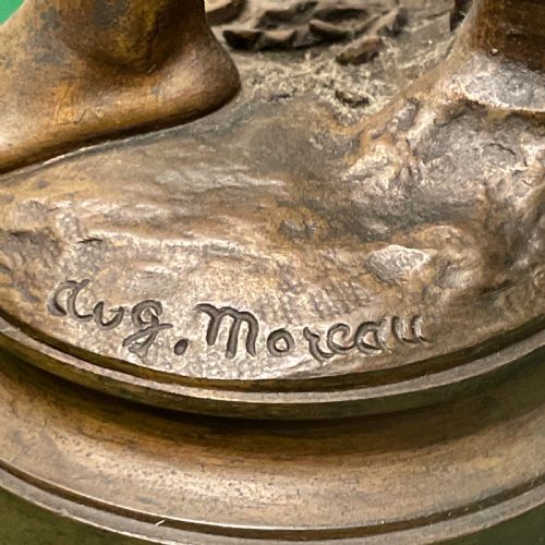A PAIR OF FRENCH ANTIQUE BRONZE FIGURES OF MUSICIANS BY AUUSTE MOREAU - ADDITIONAL PHOTO 15
